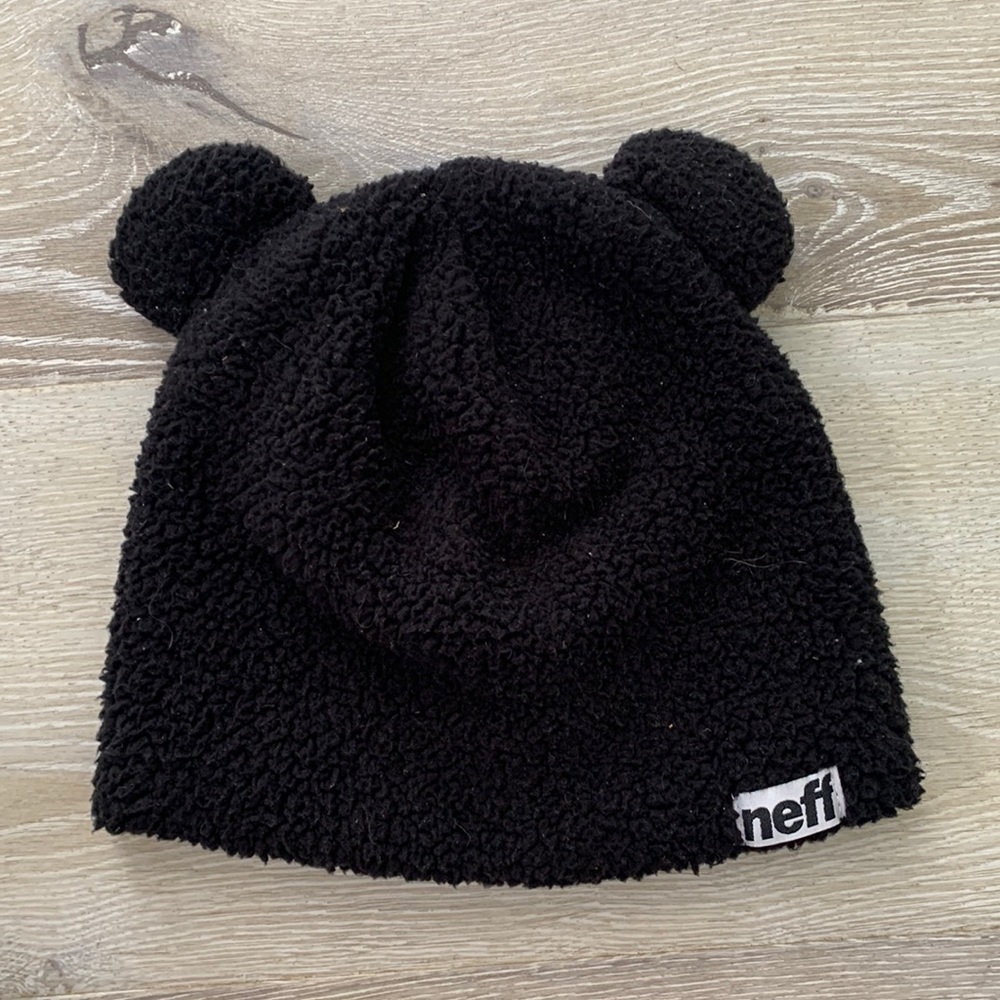 Neff black beanie with ears